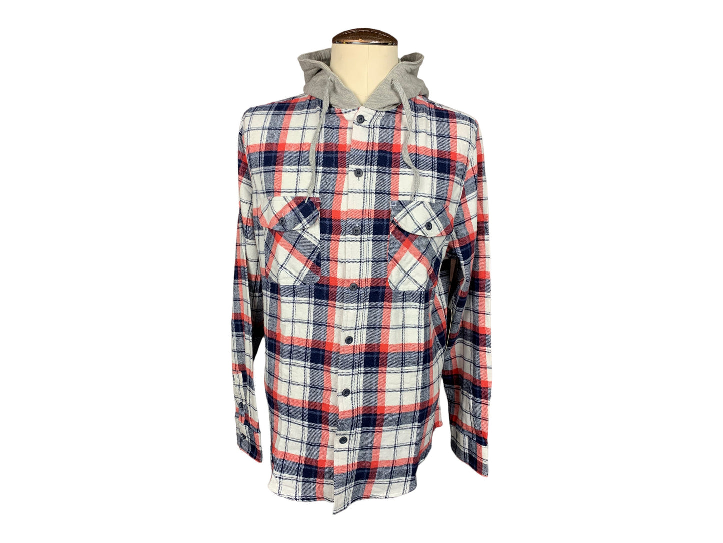 Volbeat Hooded Flannel Shirt Custom Rework L